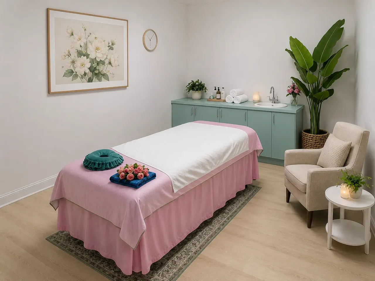 Clean private massage room at Renew Bodyworks Massage & Spa in Pinellas Park FL